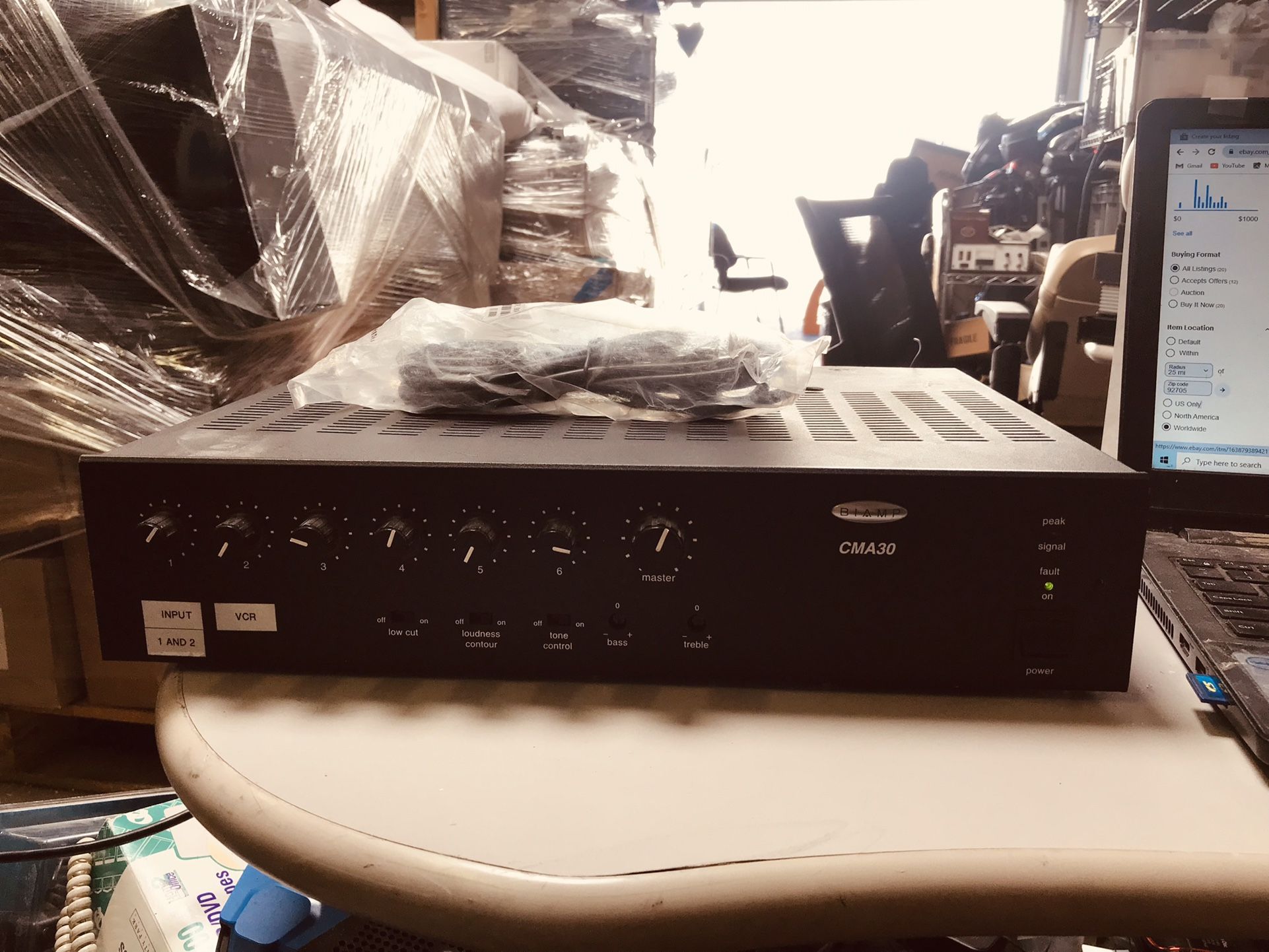 Biamp System CMA30 / 6 Channel Commercial Audio Mixer Amplifier - Tested 
