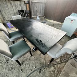 Table 4 Chairs And Bench 