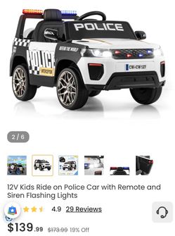 Ride on police car for kids