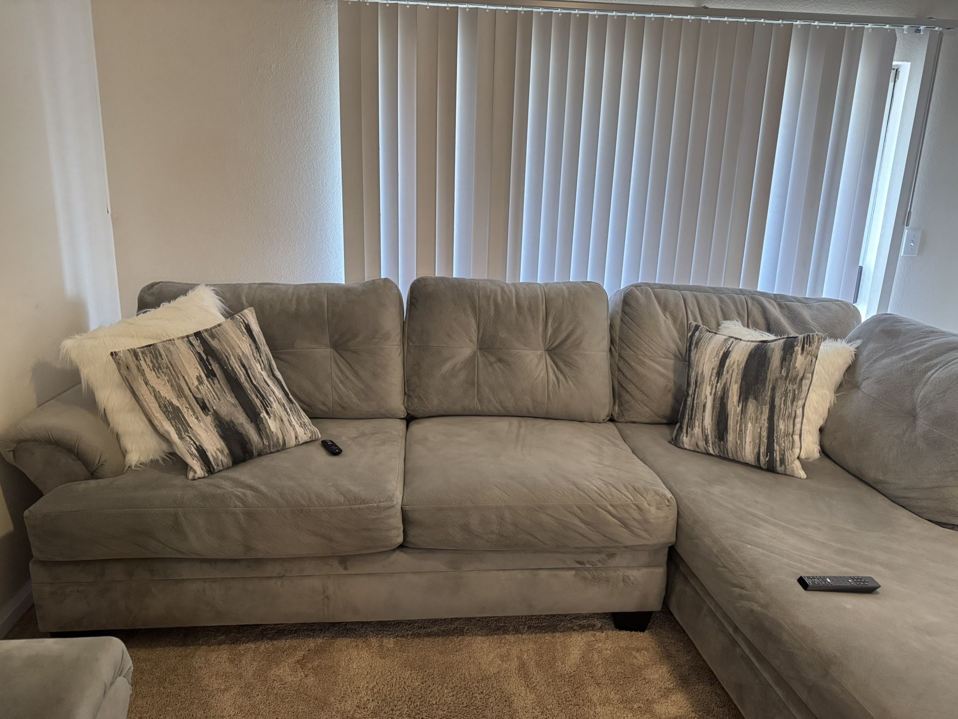 Gray L Shaped Sectional And Couch