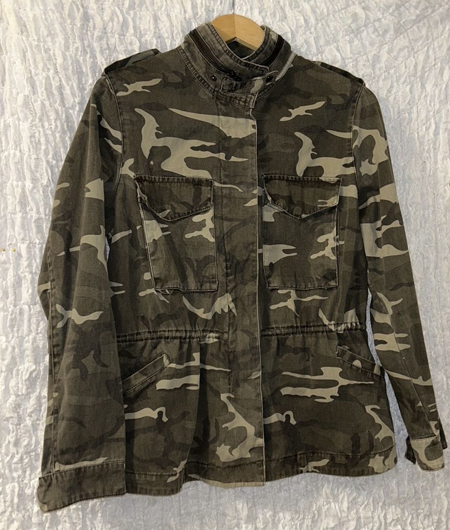 Thread & Supply: Camouflage Jacket, Cotton, Unlined, Size: Medium
