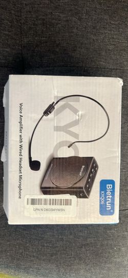 Bietrun KYQ06 Voice Amplifier with Wired Headset Microphone