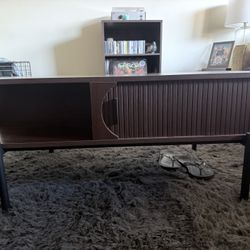 Fluted Mid Century Modern Coffee Table