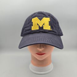 NCAA By Signatures Michigan Wolverines Navy Blue Adjustable Strapback Hat. 3