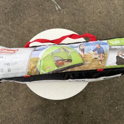 Coleman Sundome 2-Person Tent Green, Used Once, w/ Ground Cover and Carry Bag