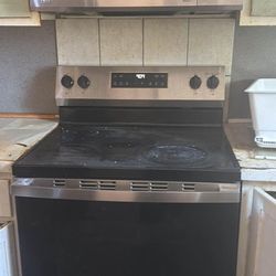 Fridge, microwave and stove