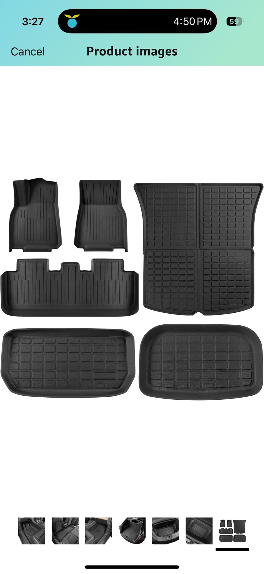 SUPER LINER Tesla Model Y 5 Seat 2021-2025 Floor Mats 6-Piece Set | All-Weather