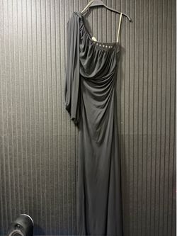 Karen Millen One Shoulder Black Long Maxi Jersey Evening Dress Ball Gown Size US4 $80 OBO