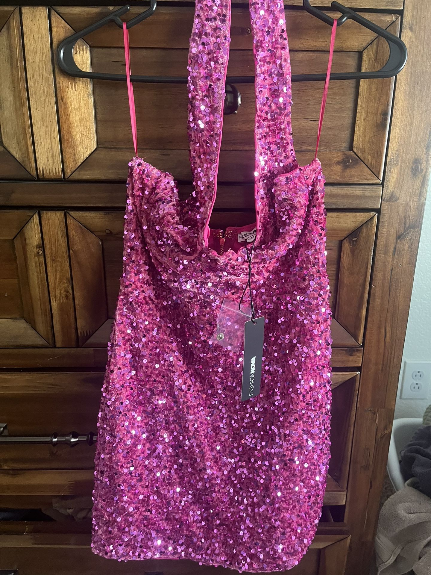 Pink Sequin Dress