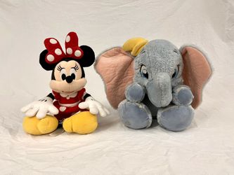 Minnie Mouse & Dumbo Authentic Disney Plush Dolls