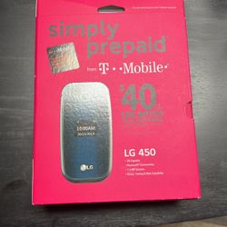 T-Mobile Simply Prepaid LG 450 Flip Phone 