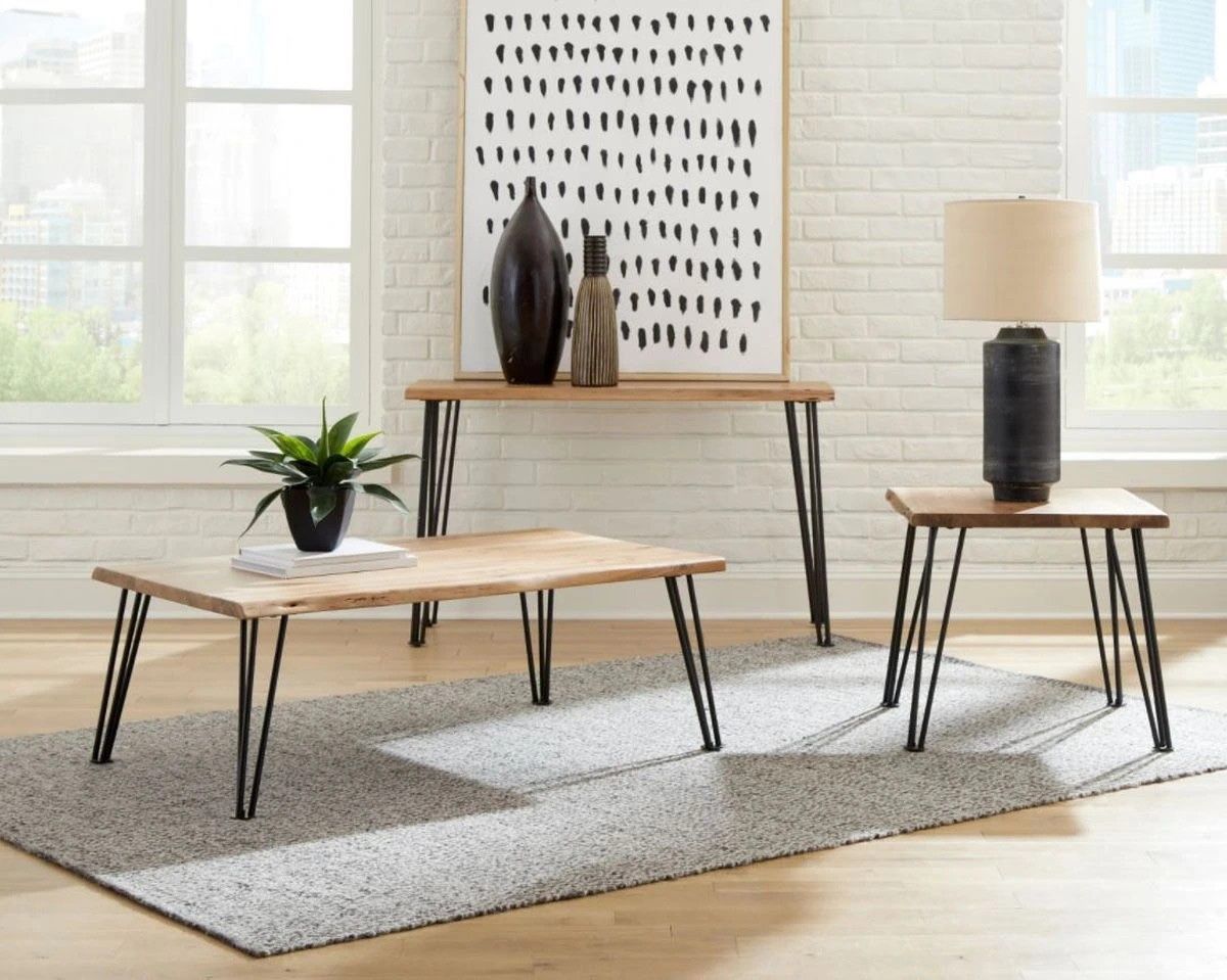 **Coffee table and 2 end tables Solid Wood**