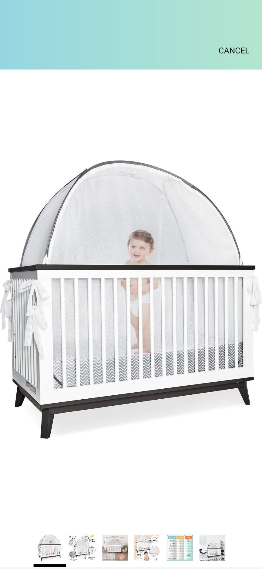 Premium Crib Topper Mosquito & Safety Net
