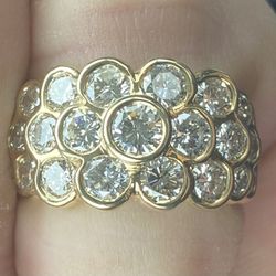 14k Gold - 3.5 ct of natural high quality diamonds 