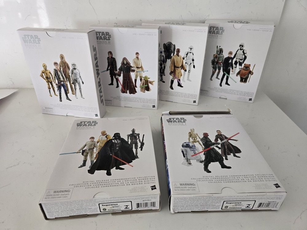 Star Wars Action Figures 6 Boxes Collection