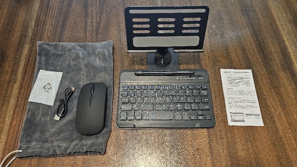 Wireless Bluetooth Keyboard & Stand Holder