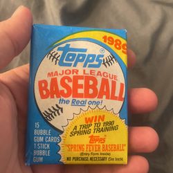 1989 Topps Wax Pack Baseball Cards