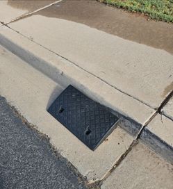Black Plastic Curb Ramp