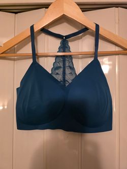 True Seamless Teal Lace-Back Bra
