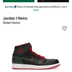Jordan 1 Gucci 