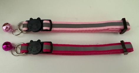 Reflective Cat Collars with Bell – Set of 2