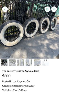 Lester Tires Antique Car Tires