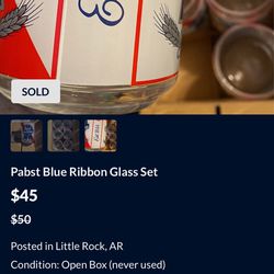 Pabst Blue Ribbon Glass Set