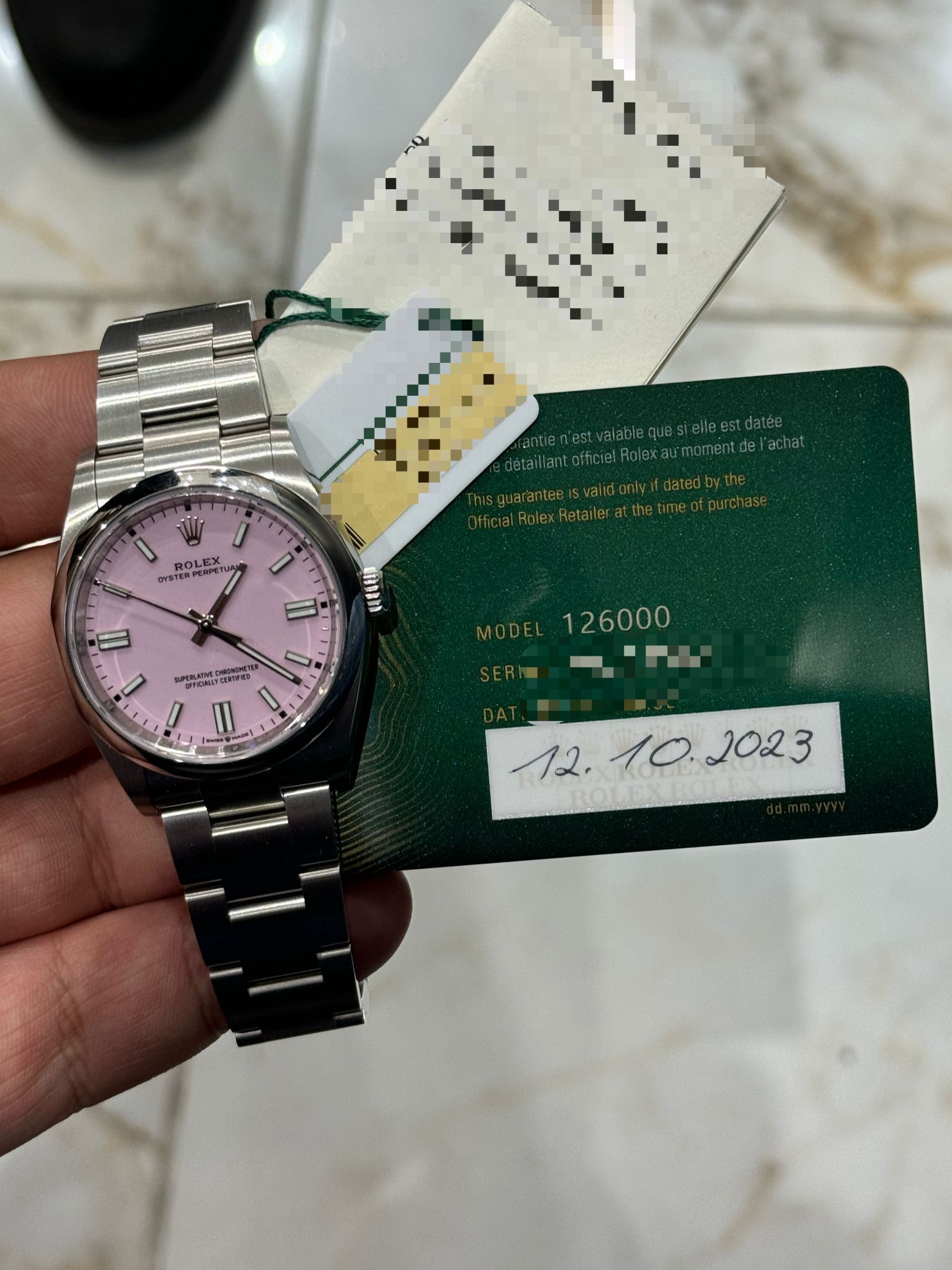 Rolex Oyster Perpetual Pink Dial