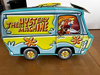 Vintage Scooby-Doo Mystery Machine Popcorn Tin Lunchbox (With Original Tag)
