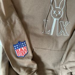BAD BUNNY embroidered Hoodie Size Large