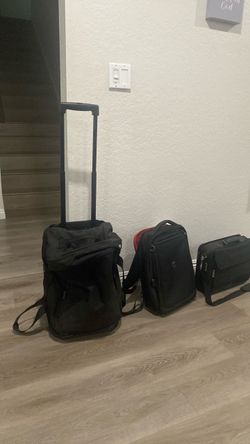 Duffel bag with wheels laptop back pack