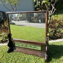 Vintage Chinese Mirror On Stand