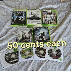 Xbox 360 Games .50 Cents Each 