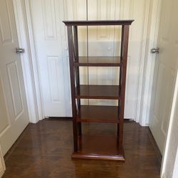 Wooden Bookcase With Adjustable Shelves