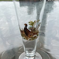 Game Bird Pilsner Beer Footed Glass