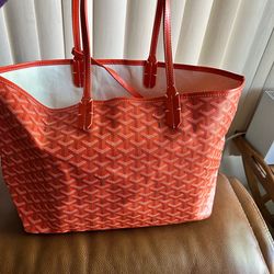 Orange Goyard Tote