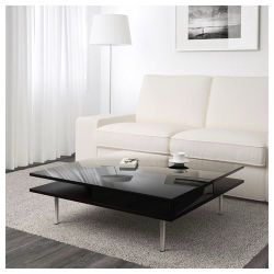 Glossy black coffee table