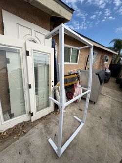 Twin metal frame w slacks $100