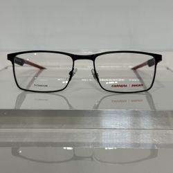 Carrera X Ducati Carduc 027 Black Titanium Rectangle Carbon fiber Eyeglasses 56mm