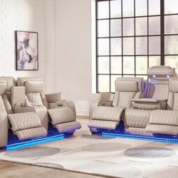 Ashley Power Reclining Sofa Set