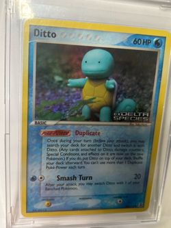 Pokémon Ditto EX Delta Species Squirtle Reverse Holo Trading Card