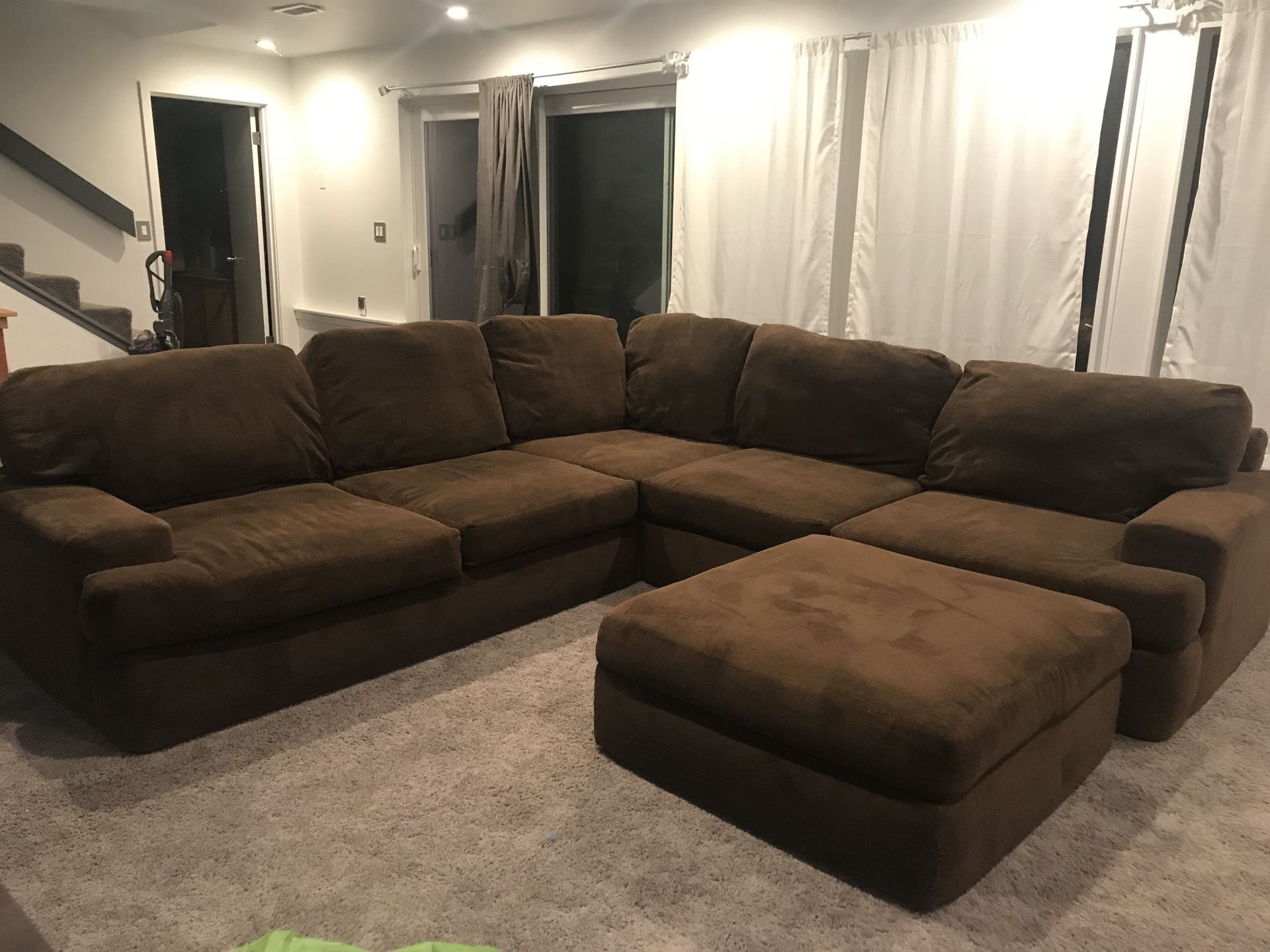 Pending pickup Brown oversized sectional couch