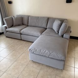 New Grey Sofa Cloud Couch Sectional