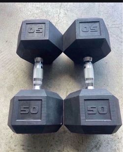 CAP Barbell, 50lb Coated Hex Dumbbell,