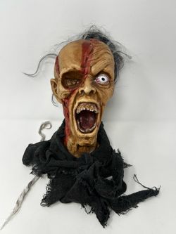 Halloween Hanging Zombie Head Prop Severed Head Horror Haunted House Decor