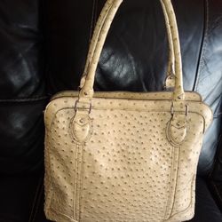 Ostrich Leather Tote Bag
