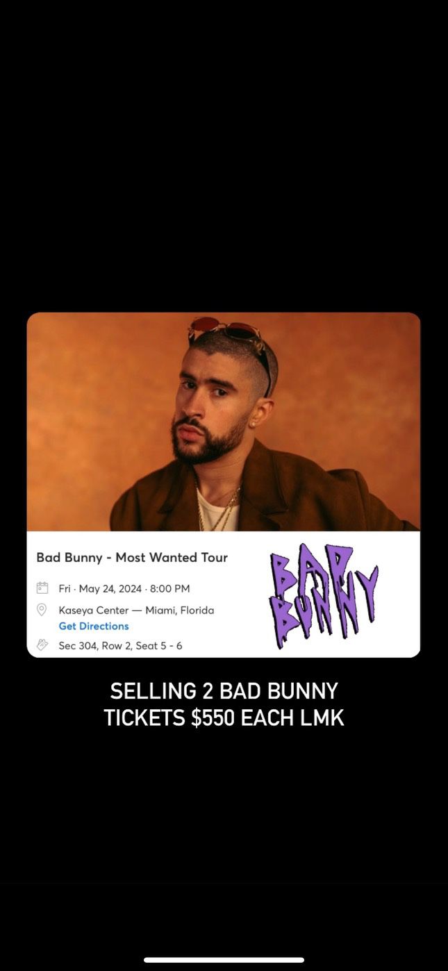 Bad bunny concert tickets