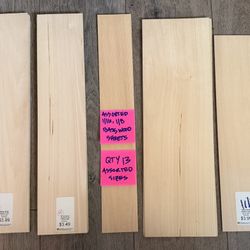 13 Assorted Basswood Sheets - 1/16” & 1/8” - Hobby & Craft Grade