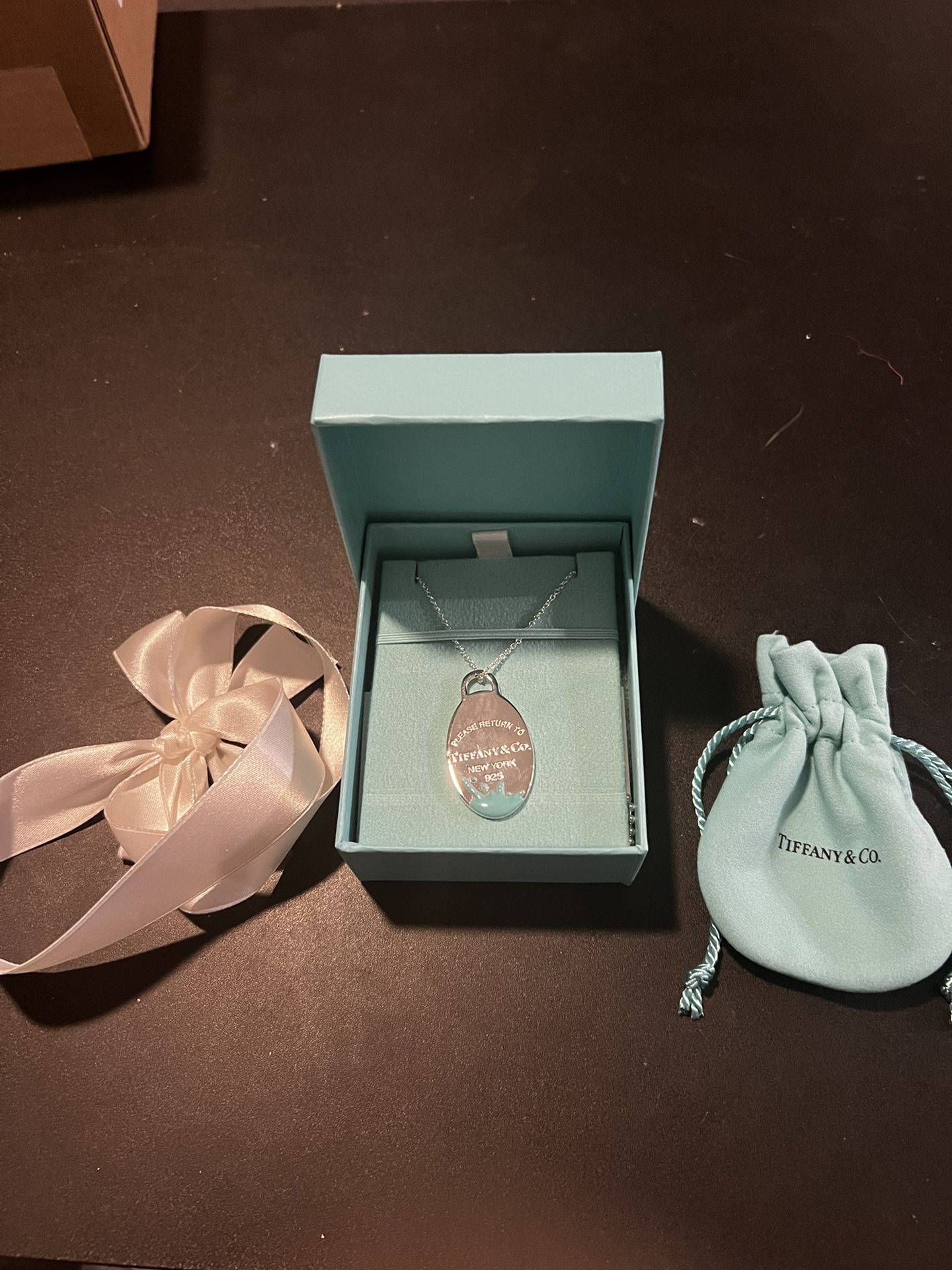 Brand New Tiffany Color Splash Oval Pendant