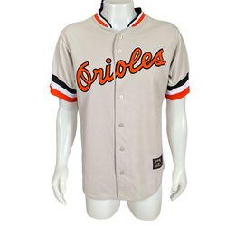 Baltimore Orioles Majestic Cooperstown Collection Men’s Medium Light Gray Jersey